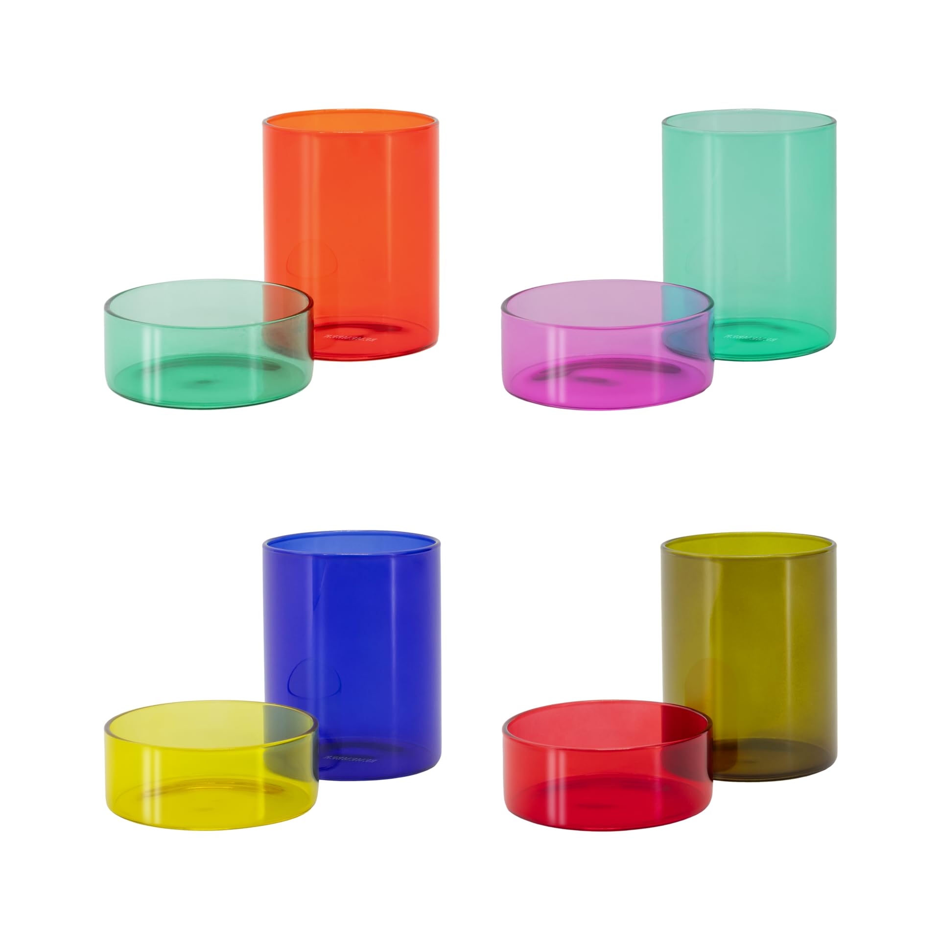 Set di barattoli in vetro Remember Cosima - Set di 4 pezzi in vetro - A 9 cm, Ø 7,5 cm
