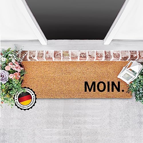 ElbFuchs® Fußmatte Kokos 75x25cm | Moin [EXTRA LANGLEBIG & rutschfest] | Kokosmatte Fussmatte...