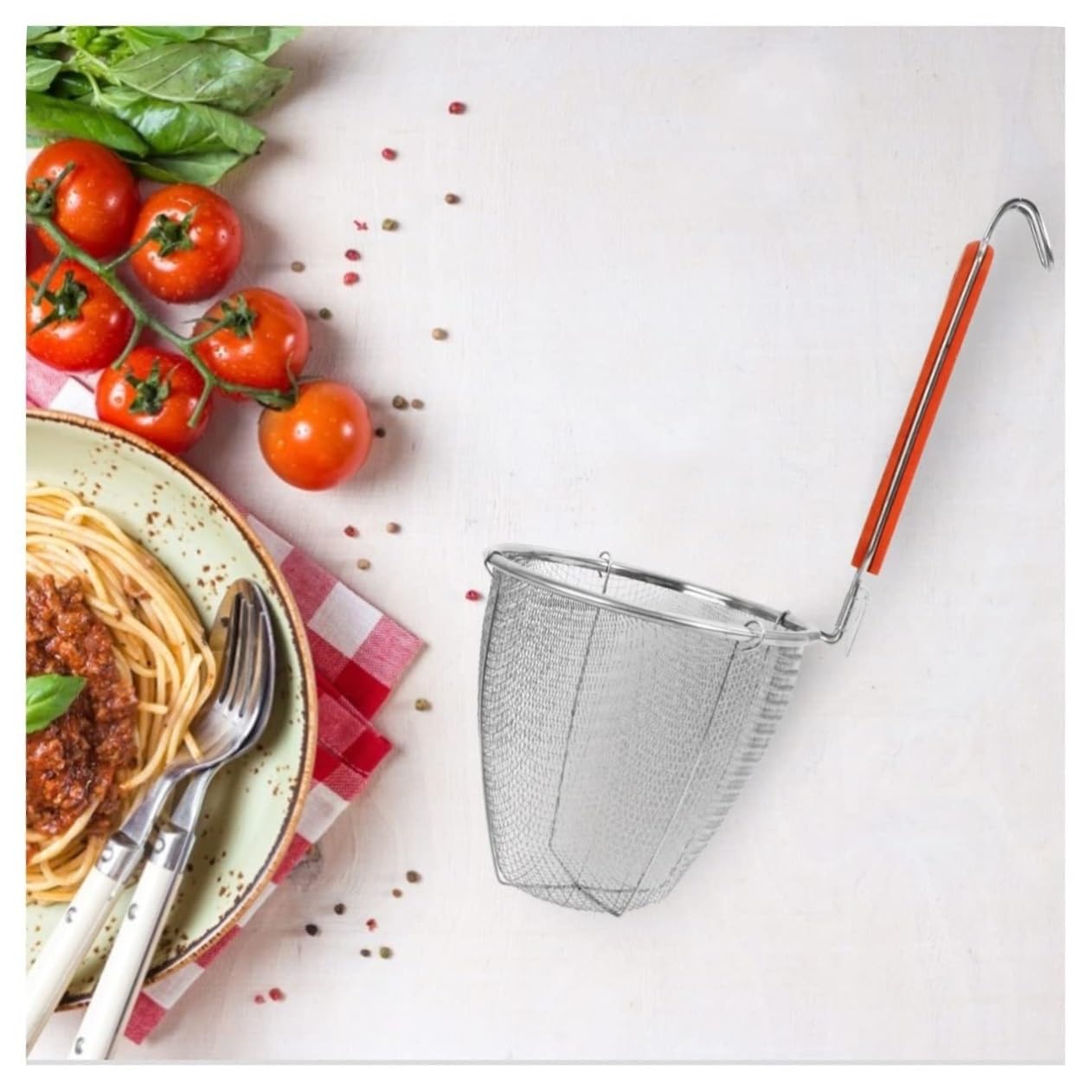 Frites à Frire Outil de Cuisson Panier-passoire Multifonction en Maille for friture Fryer Basket