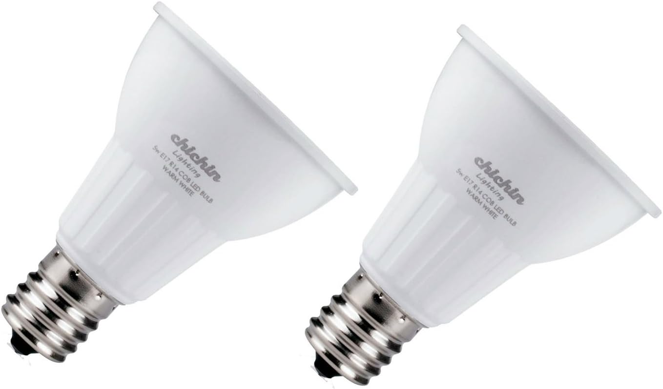 R14 E17 LED Light Bulb Intermediate Base - Warm White 3000K R-14 E17 COB (2pack)