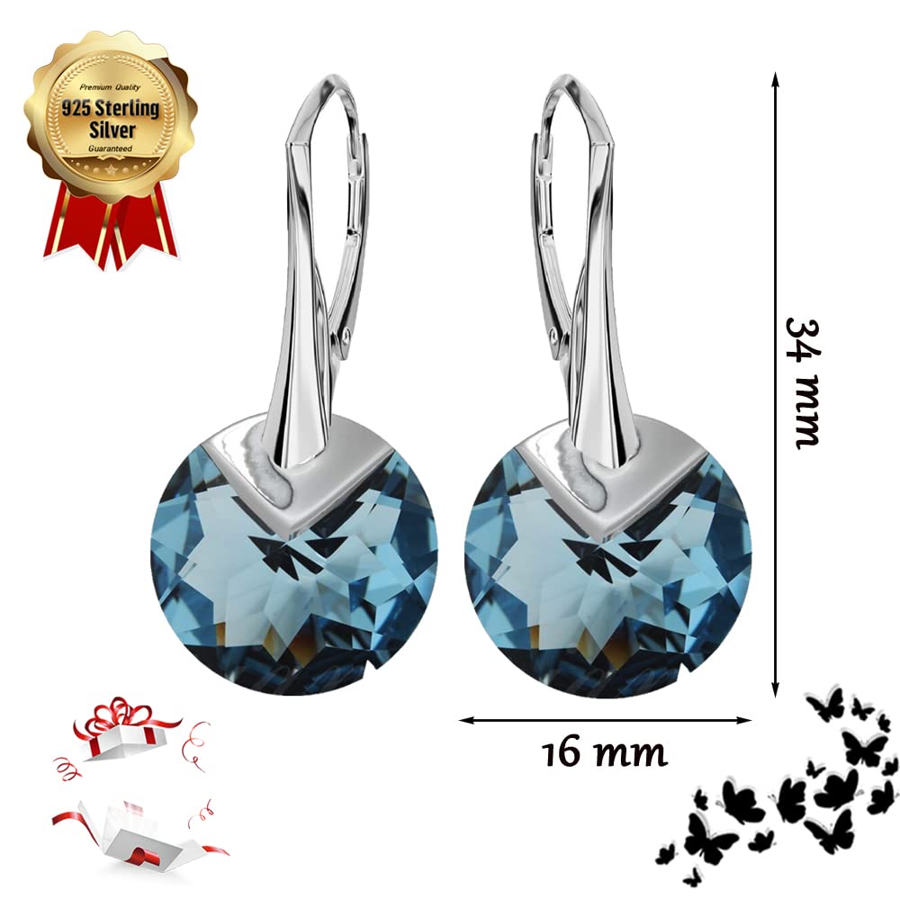 Orecchini in argento 925 da appendere per donna, orecchini lunghi da appendere con cristalli metallizzati, gioielli per voi da appendere, regalo per una donna, fatti a mano: orecchini, Argento