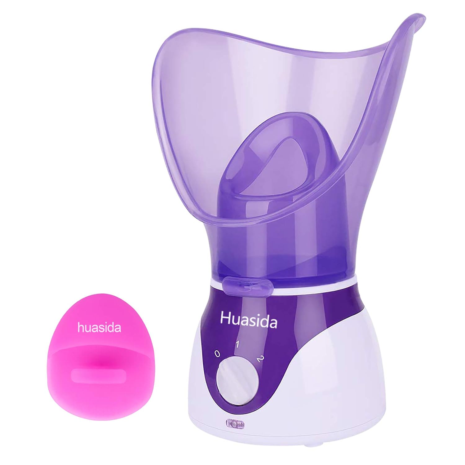 huasida Facial Steamer Personal Steam Inhaler Sauna Facial Steamer Hot Mist Moisturizing Beauty instrument Rejuvenate and Hydrate Your Skin (violet)