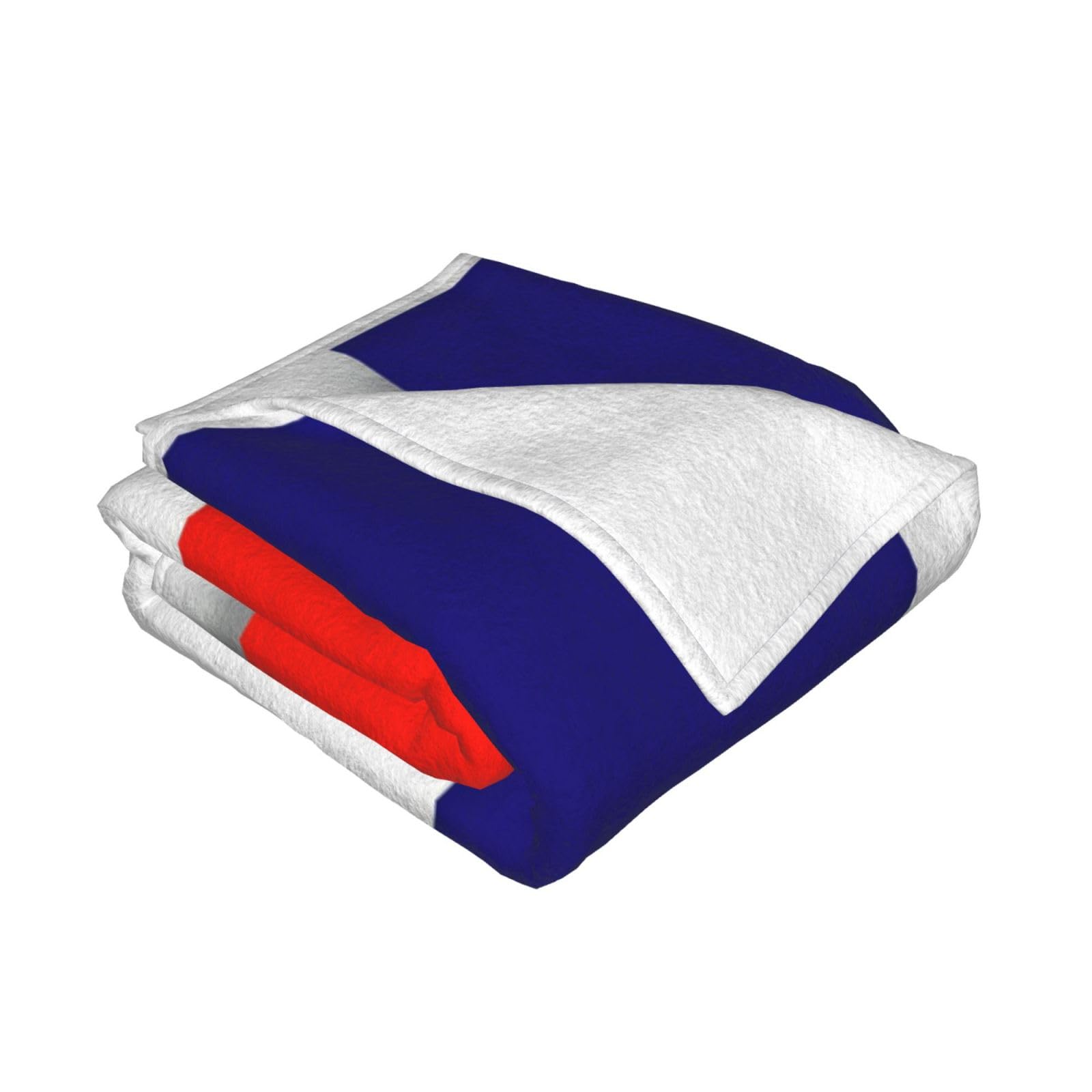 Gewichtete Decke mit französischer Flagge, 76,2 x 101,6 cm, weiches Flanell, wendbar, gemütlich, extra warm, Decke für Bett, Couch