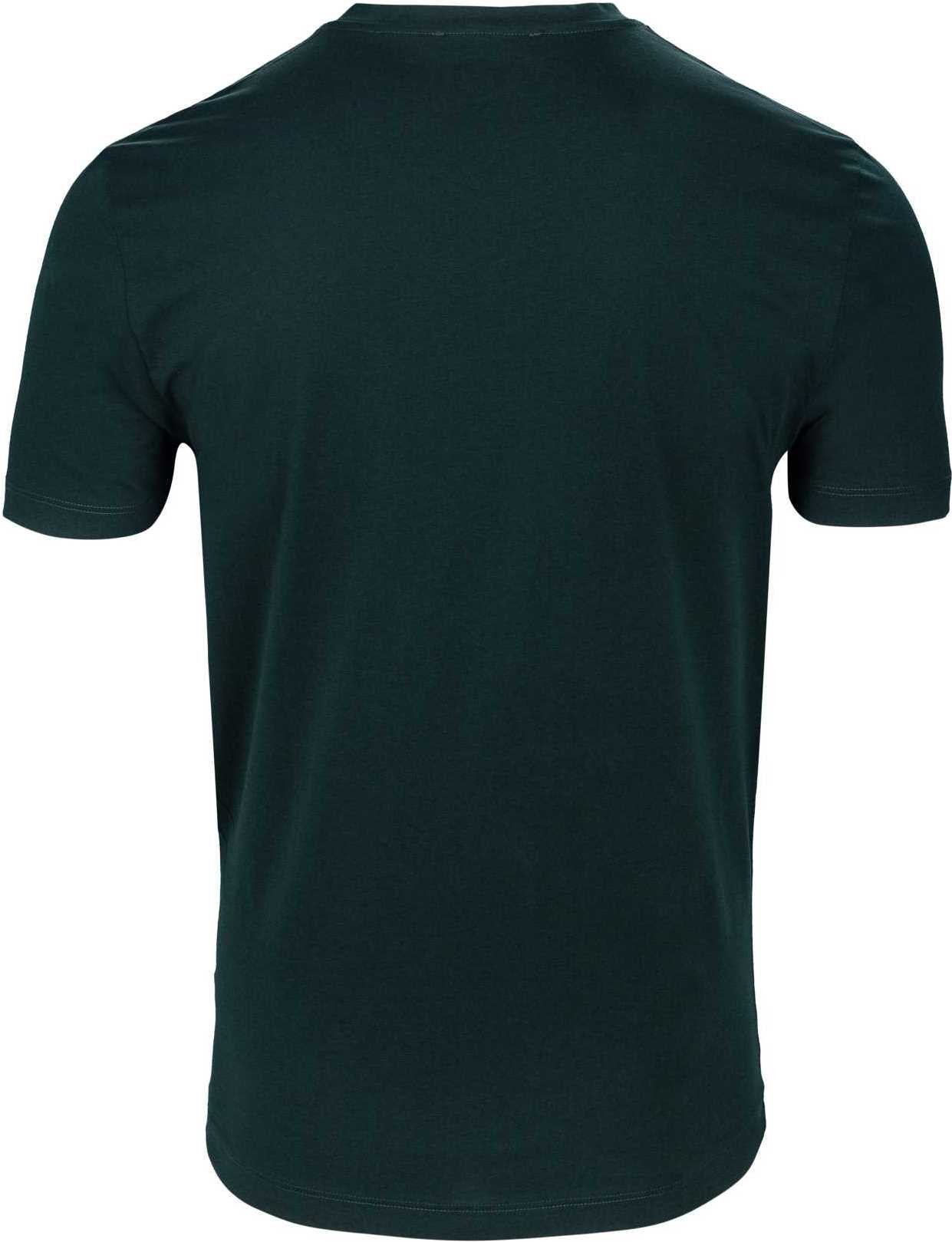 Męska koszulka z logo, logo, naszywka, T-shirt, kolor:, ciemnozielony, 52