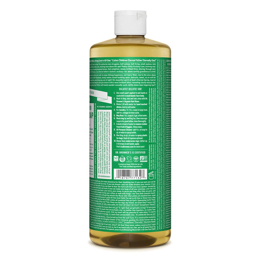 Dr. Bronner’s PureCastile Liquid Soap (Almond, 32 ounce) Healing
