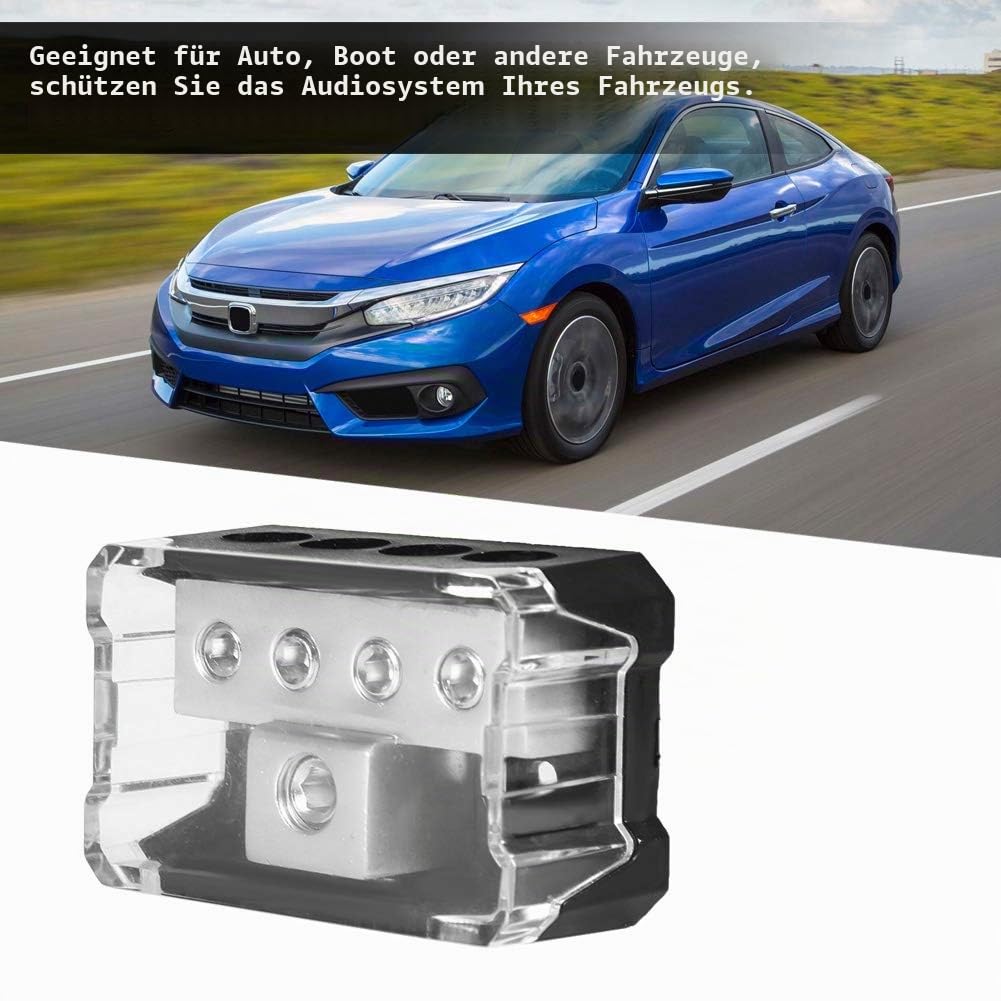 Verteilerblock, Fydun Stromverteiler Power Distribution Block 1 Way in 4 Ways Out Car Audio Stereo Amp Splitter Anschlussbox Verteilerblöcke