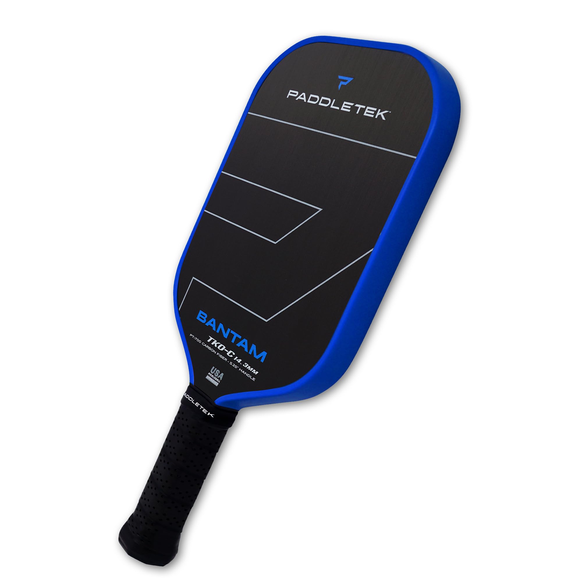 Paddletek Bantam TKO-C 14.3mm Pickleball Paddles with Polymer Honeycomb Core - Unidirectional Carbon Fiber – Torsional Weighting & High Tack