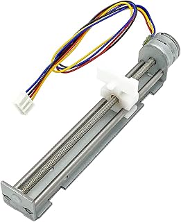 QINIZX 2-Phase 4-Wire Stepper Motor Linear Rail - 90mm Stroke, 18° Step Angle Lead Screw Slide Stage for DIY CNC Laser Engraver