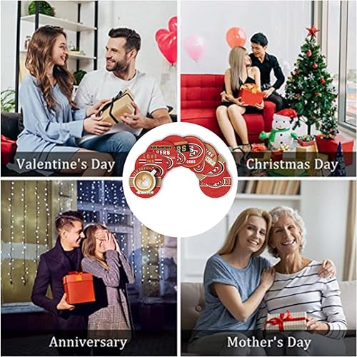 Miniatura 5 de Bartogro Juego de 8 posavasos de pintura de diamantes, posavasos de arte de diamantes de fútbol con soporte para adultos y niños de San Francisco