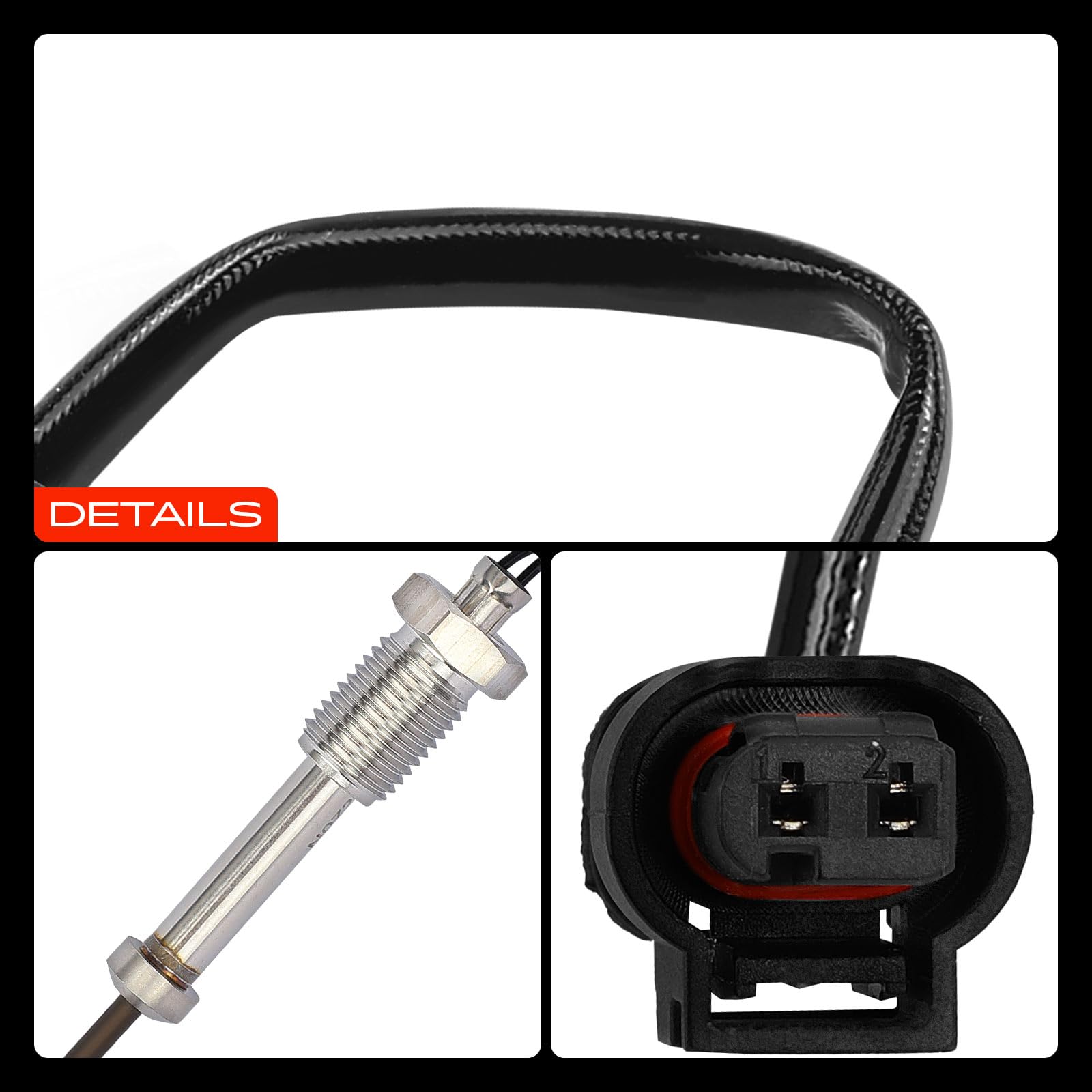 Frankberg Abgastemperatursensor Abgassensor Kompatibel mit 1er F20 1er F21 2 Coupe F22 F87 3er F30 F80 4 Coupe F32 F82 5er F10 7er G11 G12 X3 F25 Replace# 13628589814