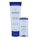 Smooth Solid Stick (2.6 Ounce) + Acidified Body Wash (8.5 Ounce) - Clinically Proven to Block Odor All Day - Whole Body Safe For Pits, Packages + Feet (Pro Sport)