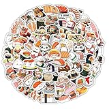 ARYIMYDP 100 Pegatinas Sushi Japones, Vinilo Impermeable Reutilizable, Adhesivos Decorativos para Maletas Patinetes Portatiles, Regalo Jovenes Amantes del Anime