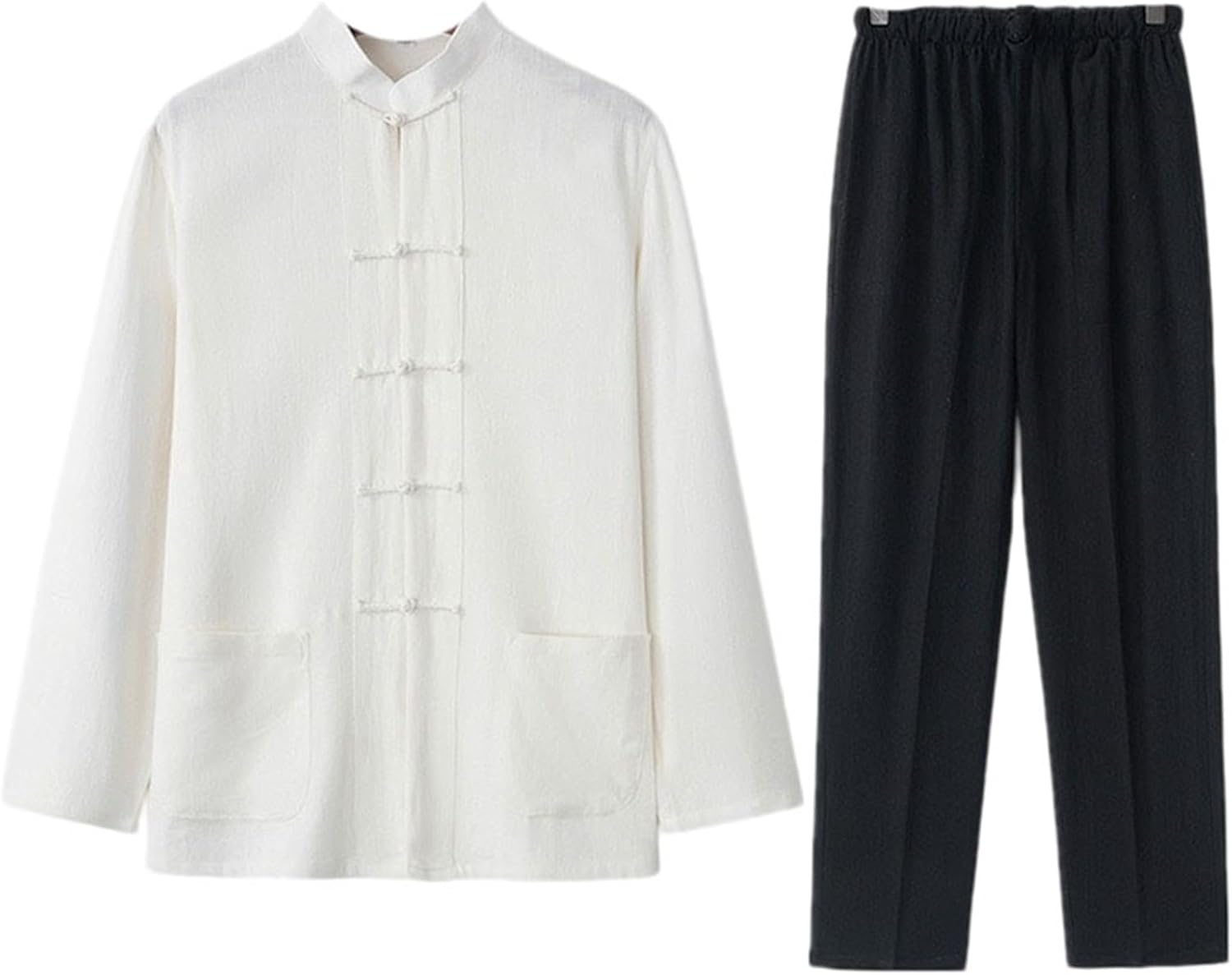 Elderly Men's Summer Linen Tang Suit Vintage Casual Set