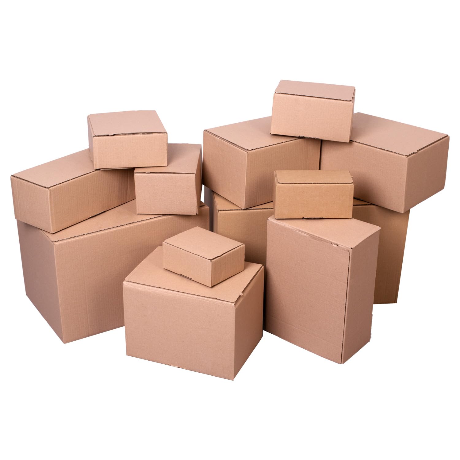 smiley pack 60 Stück Automatikboden Karton 260 x 200 x 160 mm | Fix Aufrichtekarton mit Selbstklebeverschluss und Aufreißfaden – Versandschachtel & Versandbox
