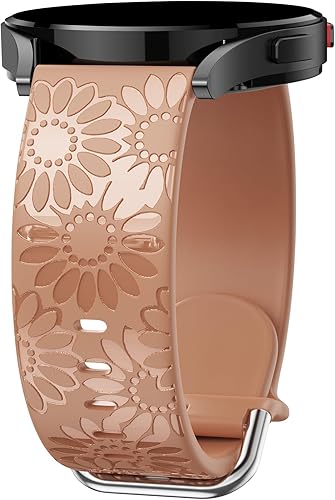 Correa grabada de girasol compatible con Samsung Galaxy Watch 6 5 4 1.575 in 1.732 in5 Pro 1.772 inWatch 6 4 Classic 1.693 in 1.850 in 1.654 in