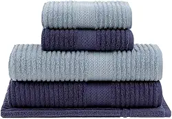 Jogo de toalhas Buddemeyer Doris Banho Azul Claro/Azul 5 peças