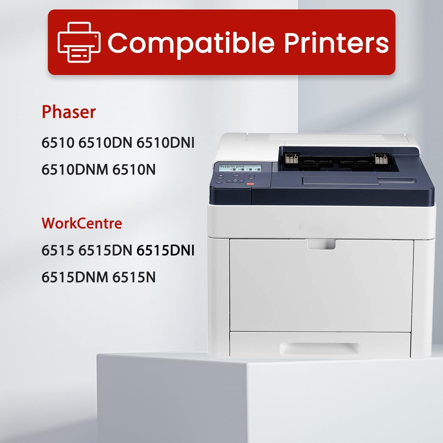 (New Chip) Phaser 6510 Workcentre 6515 High Capacity Drum Unit 108R01420 108R01419 108R01417 108R01418 Replacement for Xerox 6510 6515 for Phaser 6510DNM 6510DN 6510DNI WorkCentre 6515DNI, 4-Pack