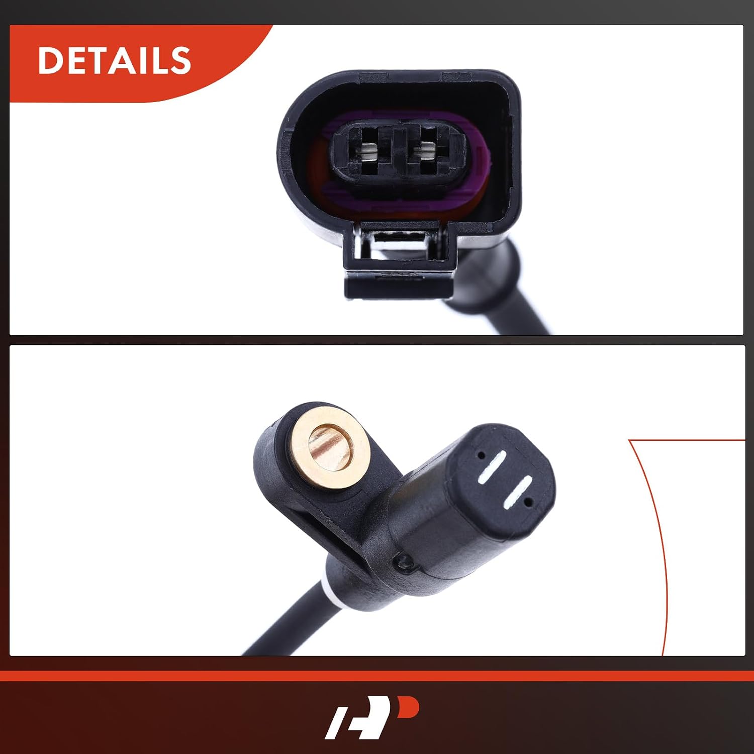 A-Premium ABS Wheel Speed Sensor Compatible with Volkswagen and Audi Models - Jetta 1998, TT Quattro 2001-2006, R32 2004-2004 - Rear Driver and Passenger Side, 2-PC Set, Replace# 1J0927807D