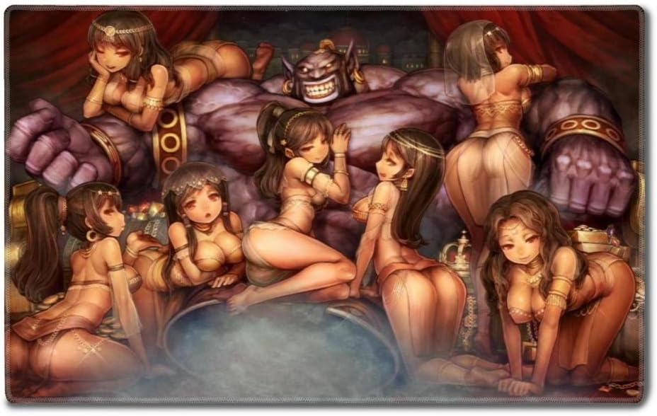 Boobs Video Games Fantasy Art Artwork Table Mats Customized Made to Order Support Ready 24 Inch (610mm) X 14 15/16 Inch (380mm) X 1/8 Inch (4mm) Eco Friendly Cloth with Neoprene Rubber MSD Deskmat Desktop Mousepad Laptop Mousepads Comfortable Computer Place Play Mat Cute Gaming Mouse pads