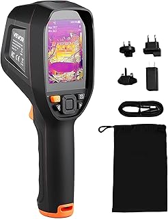 VEVOR Wärmebildkamera, TISR Superauflösung 512 x 384, Thermokamera mit 2MP visueller Kamera, 256 x 192 IR-Auflösung, 25 Hz Bildwiederholfrequenz, -20 °C bis 550 °C, 4 Bildmodi & 7 Farbpaletten