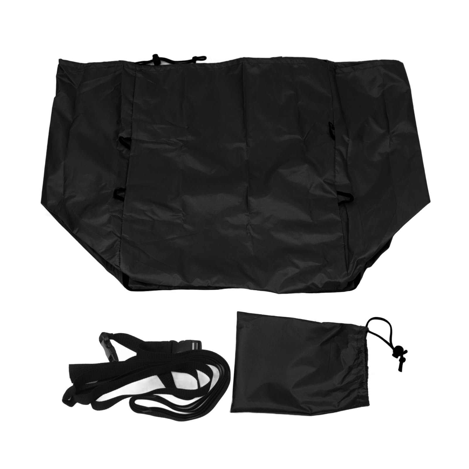 Inflatable Hot Tub Pump Cover, 420 Oxford Cloth Water Dust SPA Heater Cover with Straps, Small Pocket for Protecting Your Hot Tub Setup (Black)