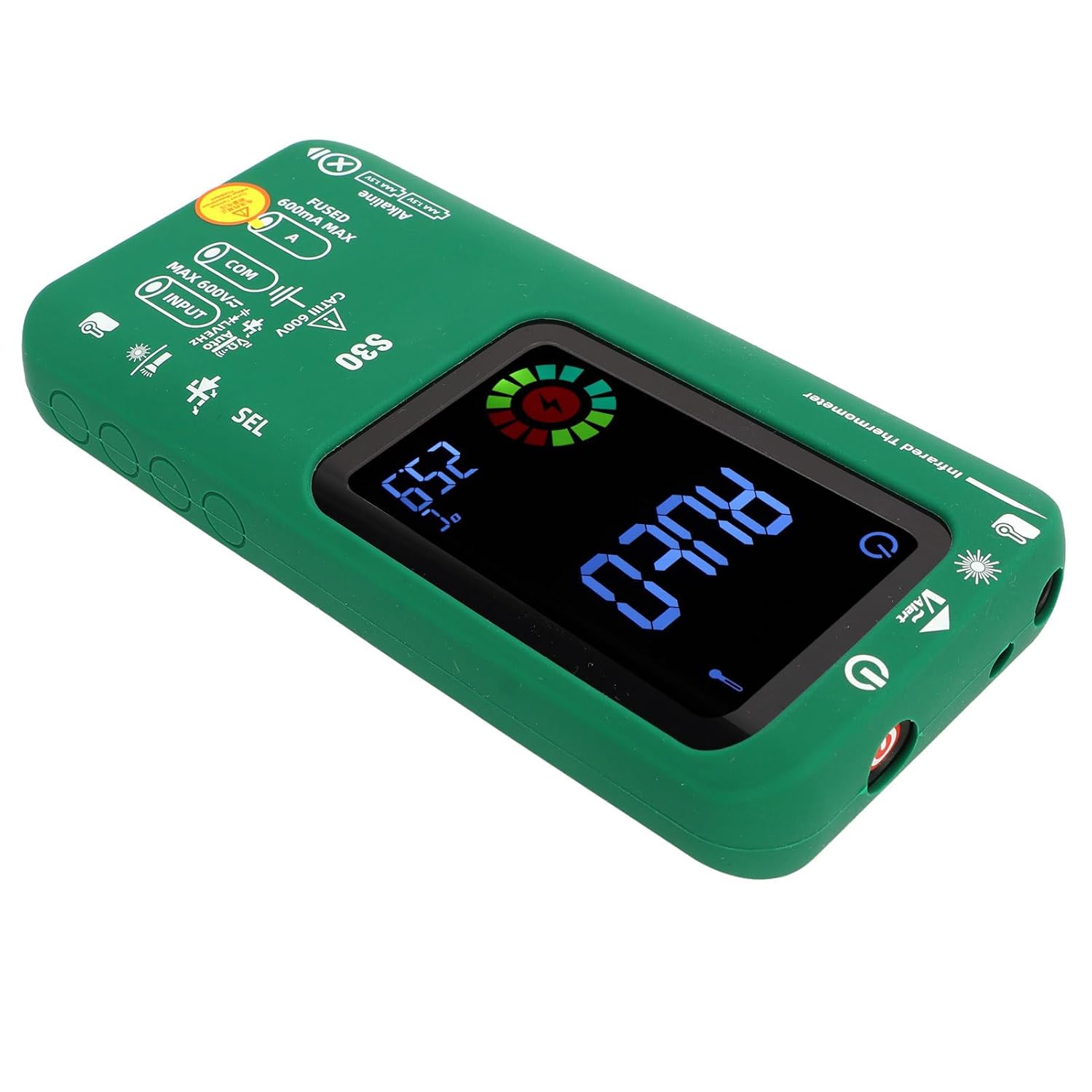 Multifunctional Multimeter Digital Multimeter, Multifunctional Multimeter with Infrared Thermometer Circuit Analyzer for Car Workshop LCD Color Display