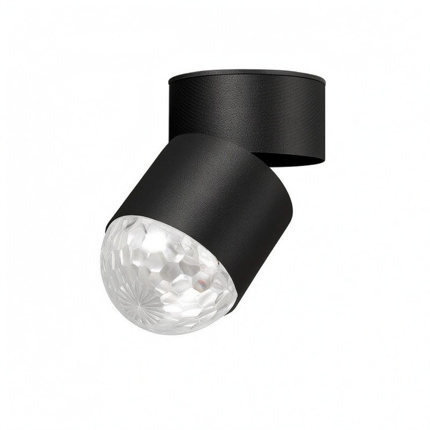 Water Rippling Effect LED Ceiling Downlight Folding Head Rotating Ceiling Downlight Rotatable LED Downlight Aluminum Body for Home, Living Room, Hallway, 10W, Sur Fold Blk Ripple-image-37