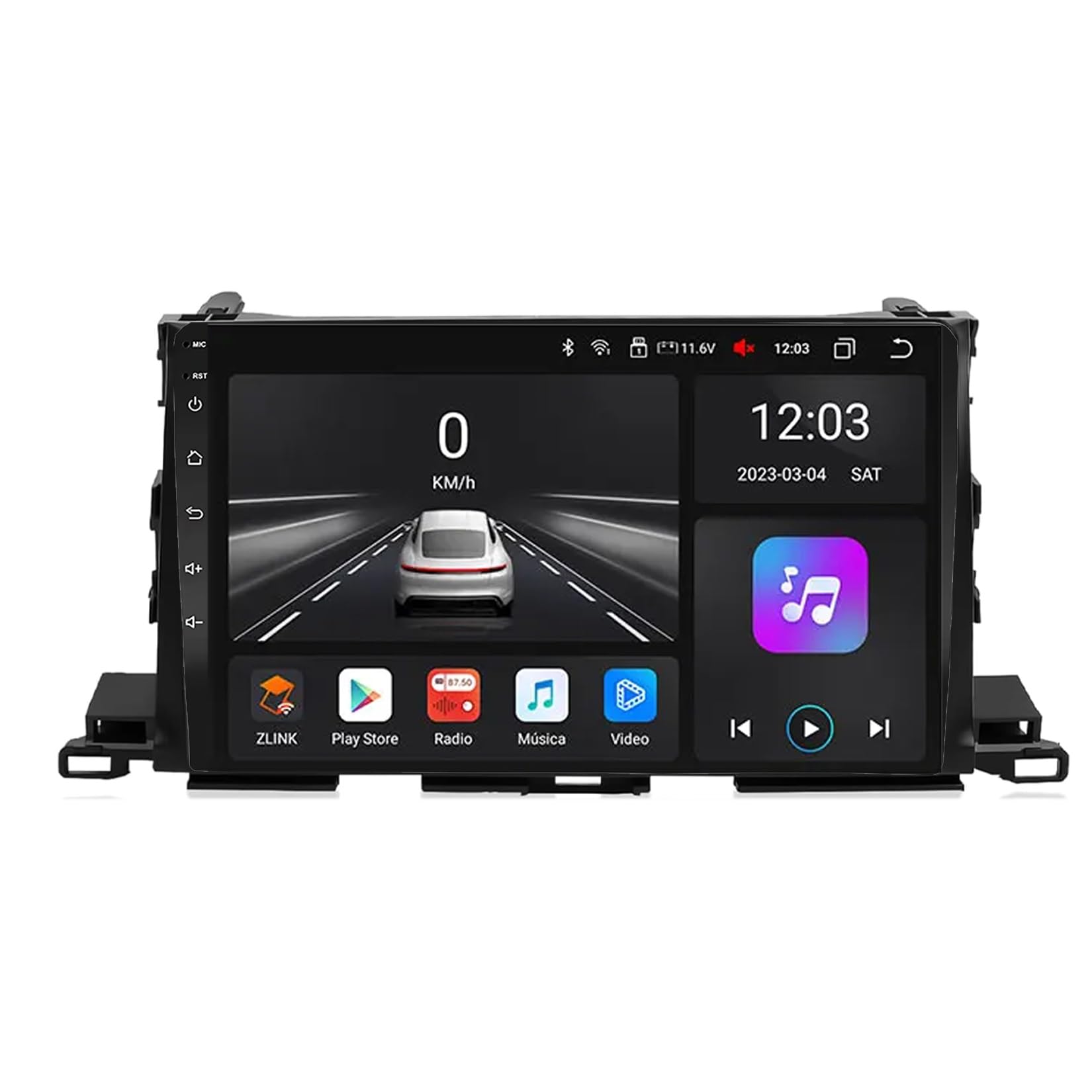 10 inch Car Stereo Android 15 Radio Touch Screen Car Radio for Toyota Highlander 2014-2019 with SWC/BT/FM Radio Camera Wireless Double Din Car Stereo Wifi RDS USB EQ 32(D2 8+256G)