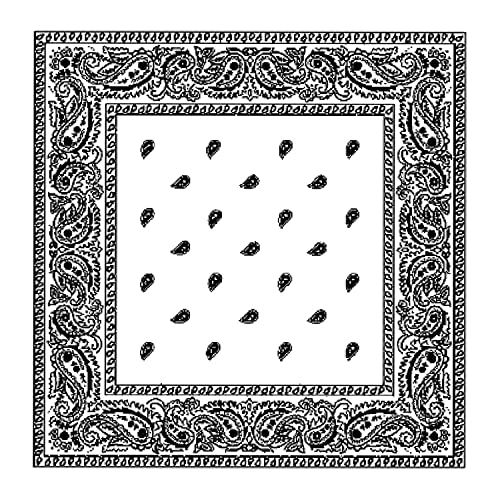 Bandana Amarillo Rojo Negro Azul Verde Rosa Hombres Mujeres Algodón Unisex Pañuelo para Cabeza Ancho Diadema Moda Accesorio Equitación Motociclismo Pesca Senderismo Actividades Al Aire Libre 54cm