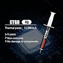 Maxtor CTG8 4 Grams Thermal Compound Paste Heat Sink for IC/Processor/CPU/GPU/All Coolers, 12.8W/m.k Carbon Based High Performance, Thermal Interface Material gallery image