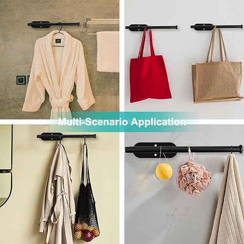 Miniatura 6 de MGahyi Soporte de pared para toallas de papel, autoadhesivo o perforado debajo del gabinete, cocina, estante de rollo de toallas de papel de acero