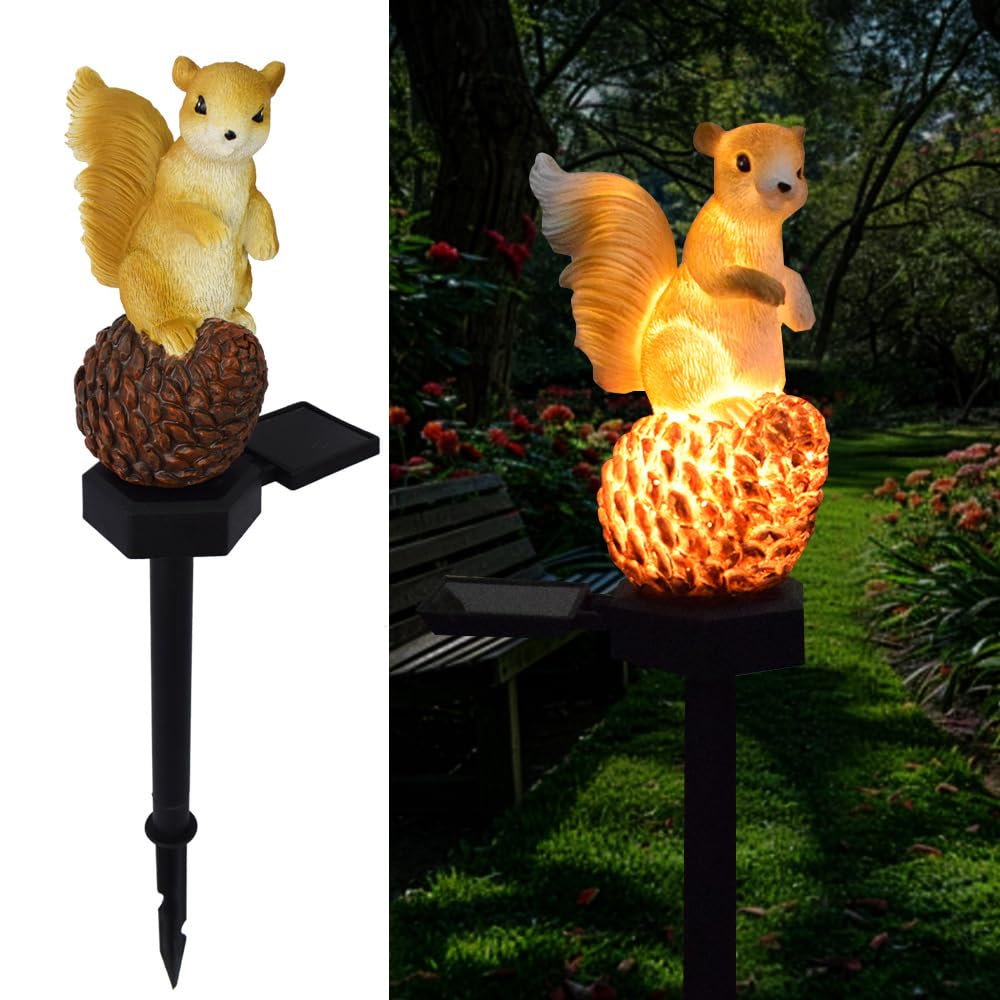 YZYOE Solar Energy Pinecone Squirrel Light - Image 3