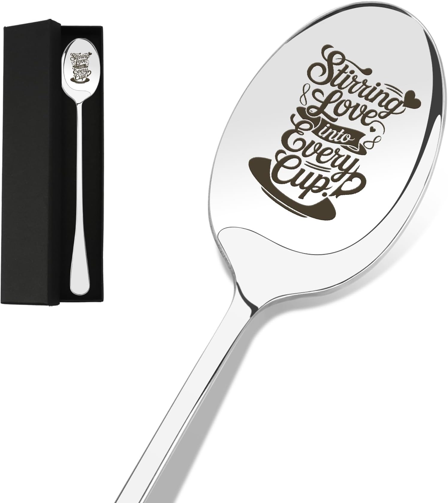 Valentines Day Gift for Him,Funny Coffee Spoon Gift for Coffee Lover Gifts,Valentines Day Spoon for Her,Girlfriend Boyfriend Present for Women Men Gifts for Couples,Present Under £10