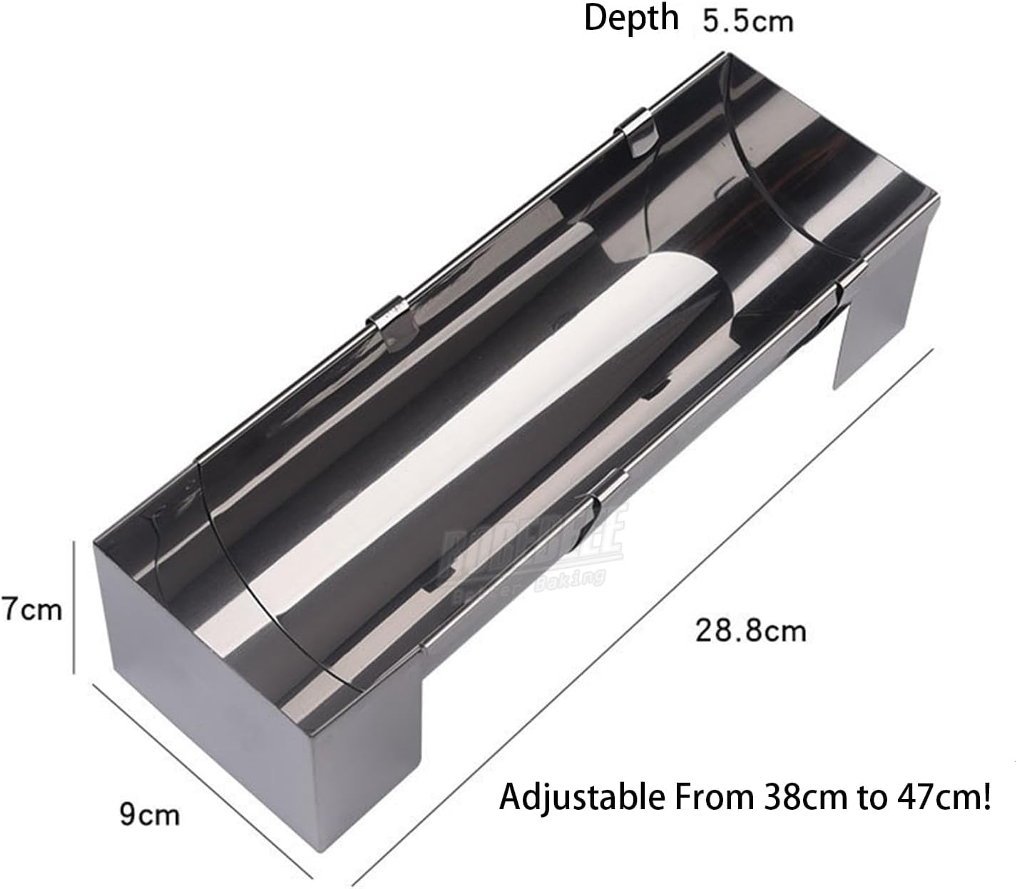 U-shaped Extendable Long Baking Mold Stainless Steel Adjustable Bread Mousse Cake Mold DIY Household Kitchen Tools