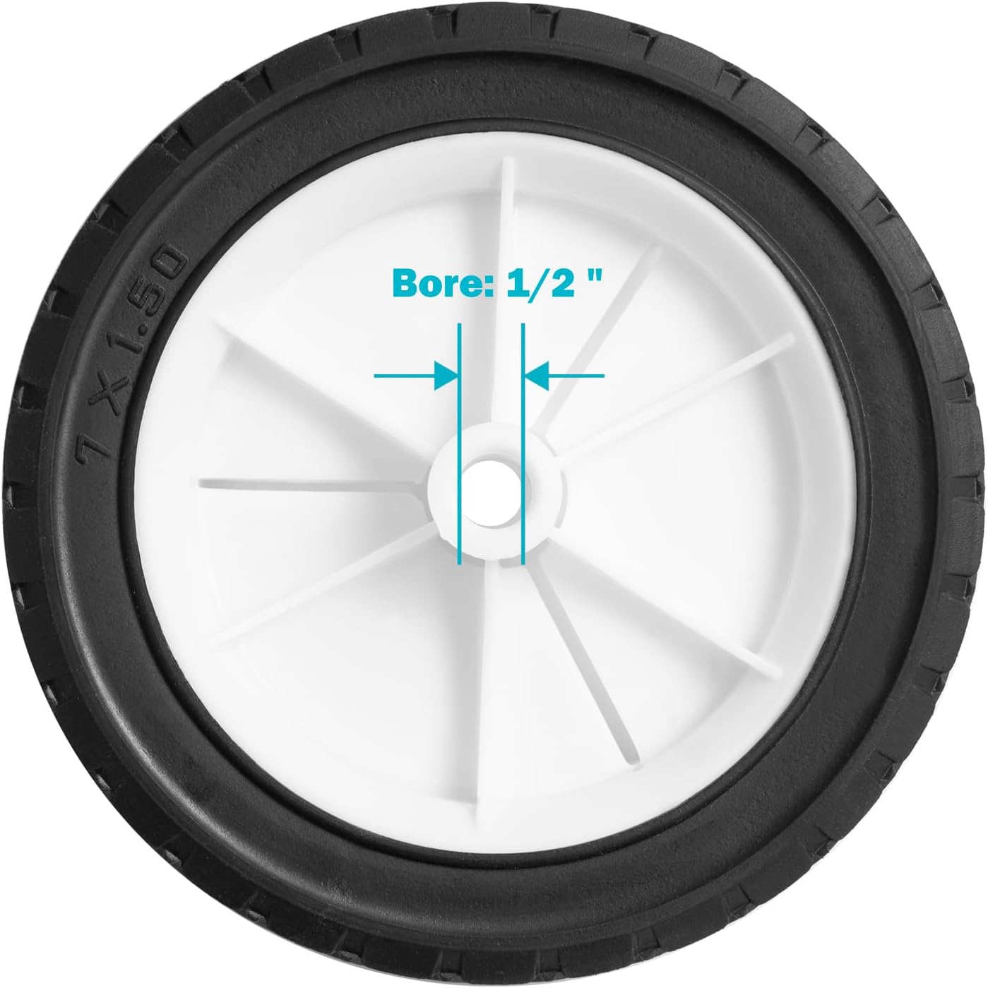 9611 Replaces Hand Trucks Wheel Lawnmower Grill Wheel 9611 Oregon 72-107 7-inch Set of 2