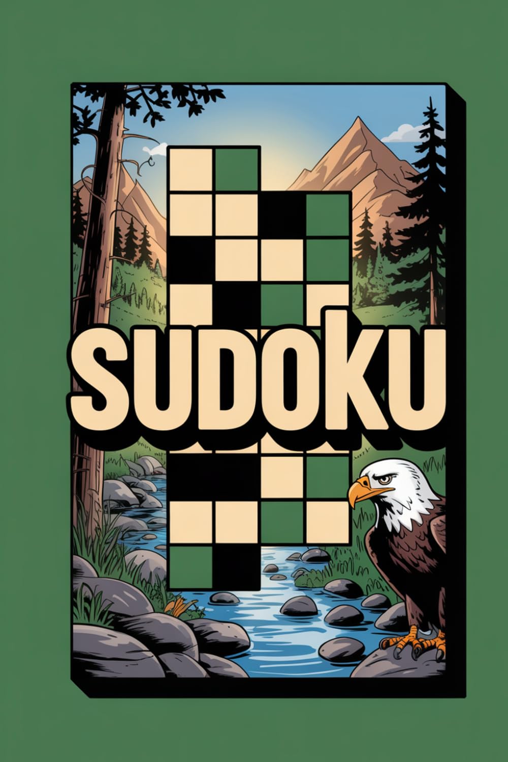 Sudoku: Sudoku Book for Adults: Easygoing Skill-Building Puzzle Workbook for Adult Solvers with Nature Vibes and Creative Break