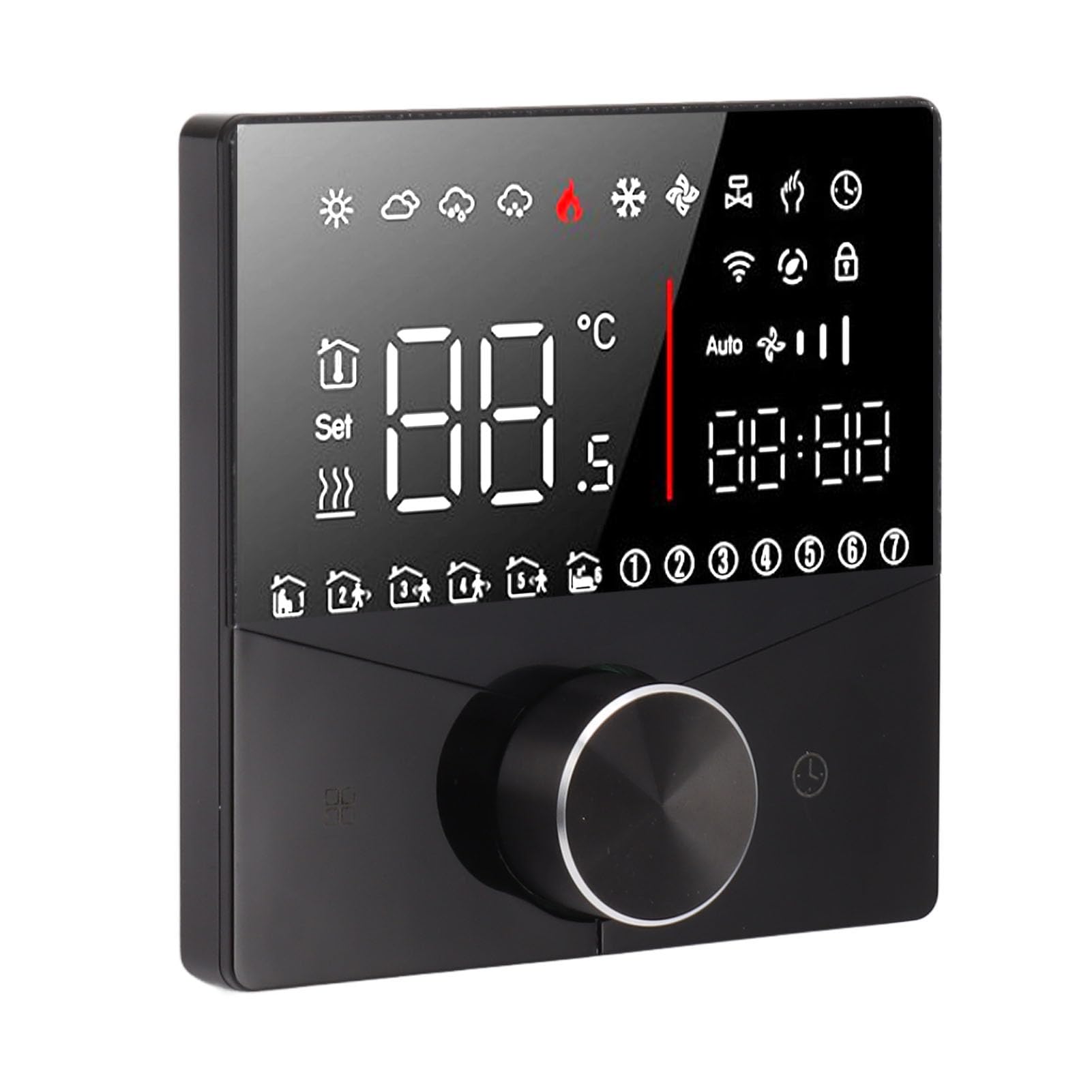AMONIDA Termostato Inteligente con Pantalla a Color, Control de Perilla
