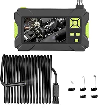 handheld Endoscope 1080P HD 8mm 5.5mm Lens 4.3 Inch Screen Industrial Portable Borescope 2.0MP Inspection Camera Snake Camera System support Android and IOS 3.9mm 2m semi rigid cable