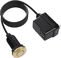 Vista 11 de CLEESINK - Interruptor para triturador de basura, kit inalámbrico de encendido/apagado para eliminador de desechos de alimentos, oro cepillado