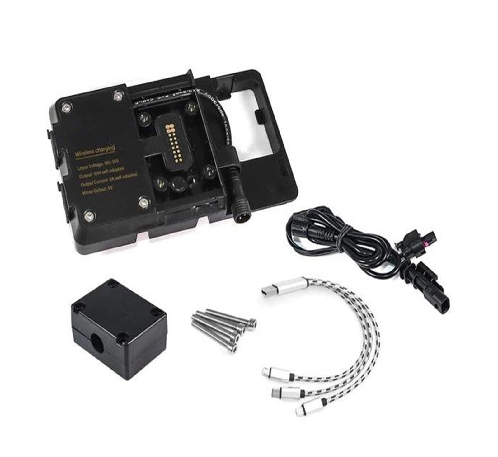 Staffa Navigazione per BMW R 1200 GS 1250 R1200GS LC per ADV R1250GS F750GS F850GS F900R F900XR S1000XR R1250R Supporto Ricarica Wireless per Telefono Cellulare Supporto Telefono GPS
