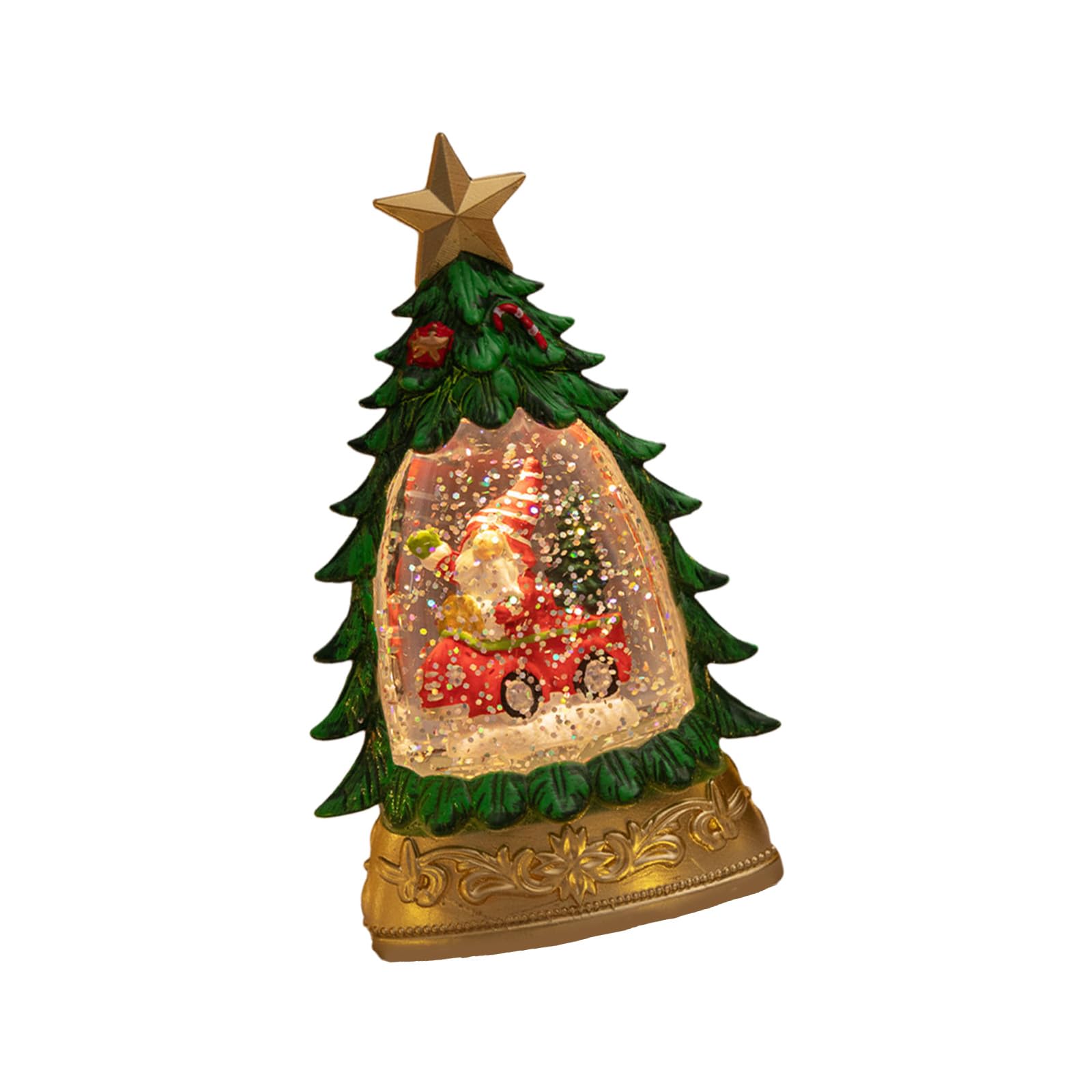 Tsophreniq Sparkling LED Lamp Christmas Decoration with Floating Snowflake Safe for Kids Lamp Decoration