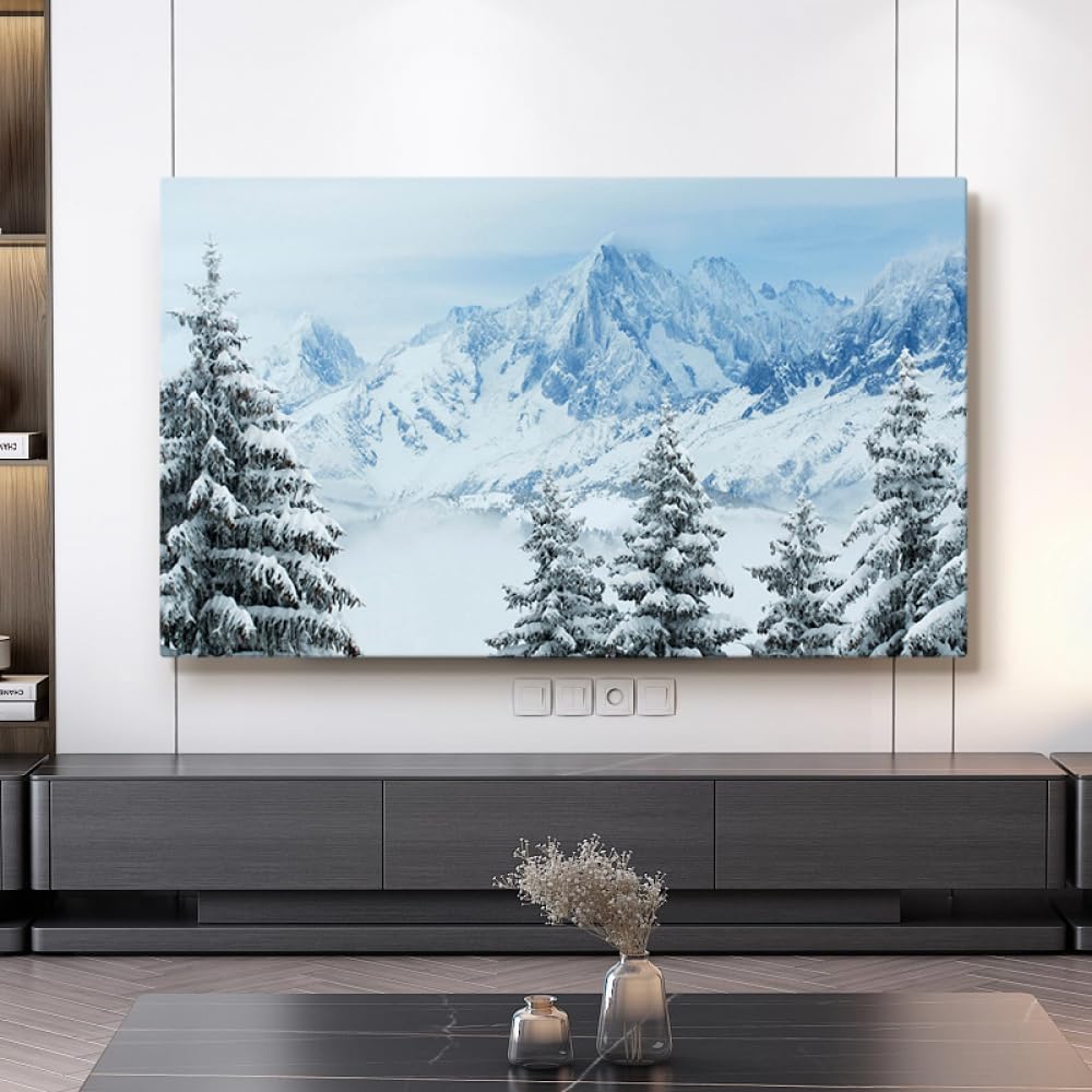 TV Cover TV Dustproof Cover 42-85 Inchs Indoor TV Display Protectors Simple LCD/LED Elastic Non-Slip Monitor Cover Softness TV Screen Protector Living Room Art Decor-White-3||65 inch