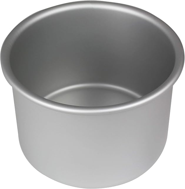 PME RND044 Anodised Aluminium Round Cake Pan 4 x 4-Inch Deep , Silver