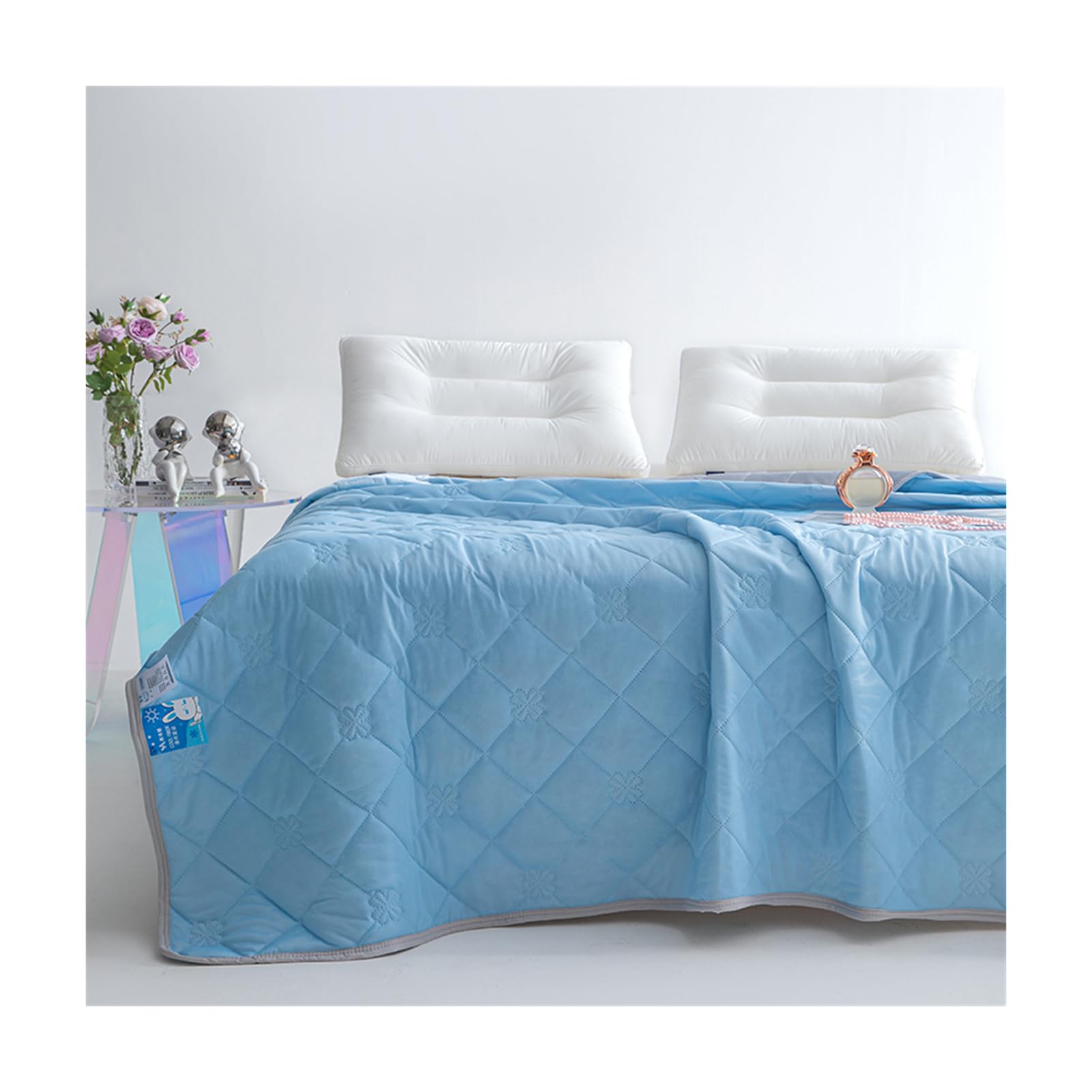 DUBTEDHOU Summer Blanket Lightweight Cooling Duvet Microfibre Summer Quilt Multicolor Multiple Sizes(Blue,200x230cm)