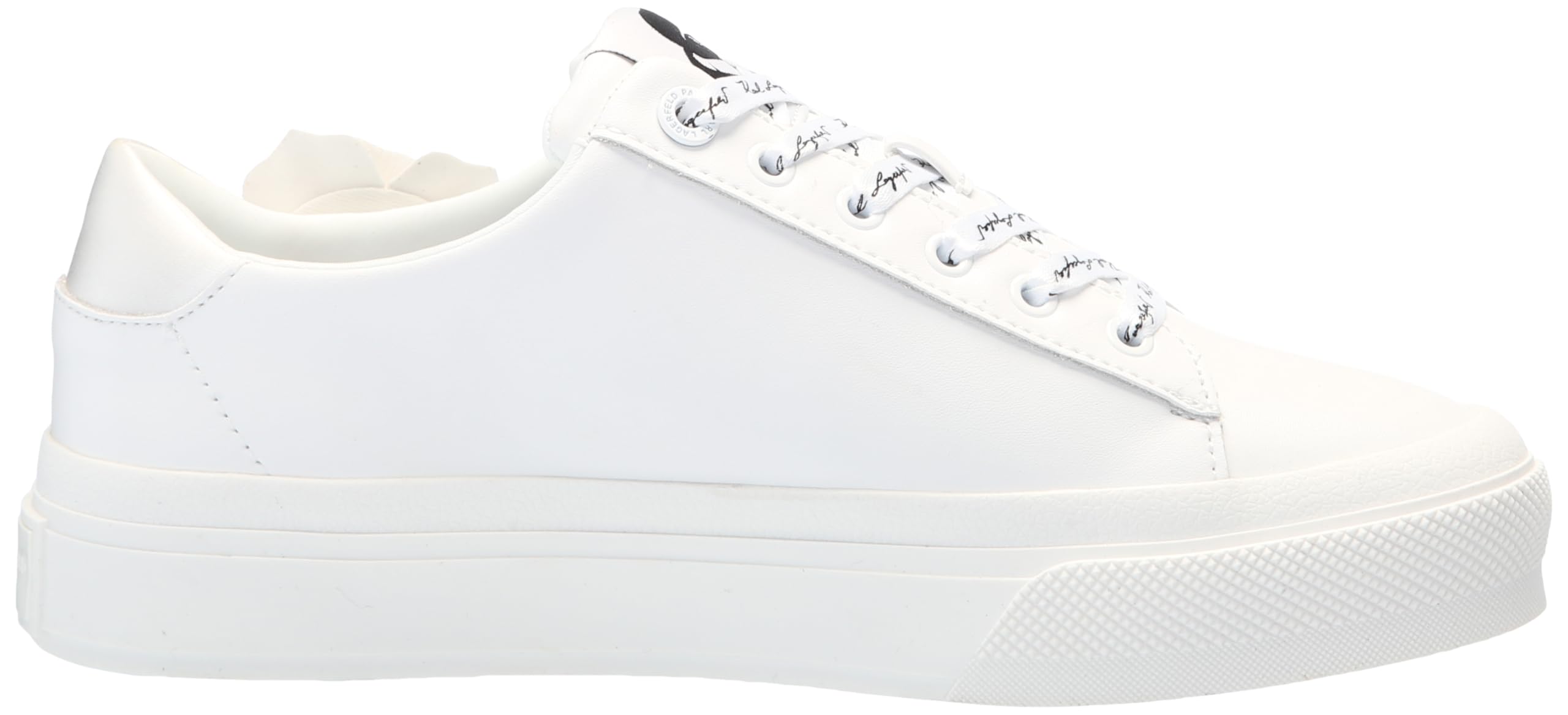 Karl Lagerfeld Womens Georgia Sneaker with Flower Embellishments
