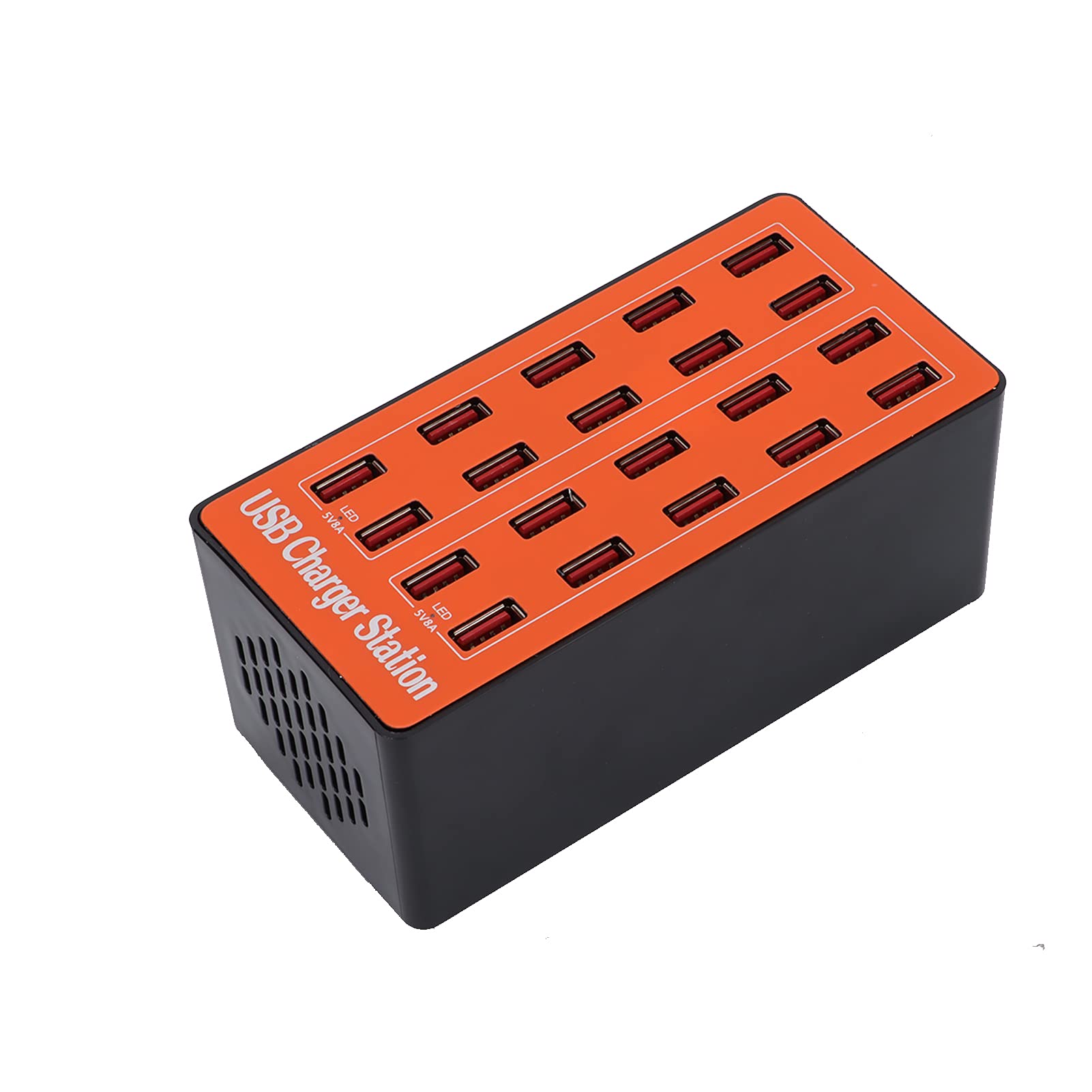 Estación De Carga USB, Alimentación De Pared De 20 Puertos Cargador Inteligente Rápido Soporte Multipuerto Dispositivos Inteligentes Plug and Play -20 ° -50 ° Temperatura De(Enchufe de la UE)