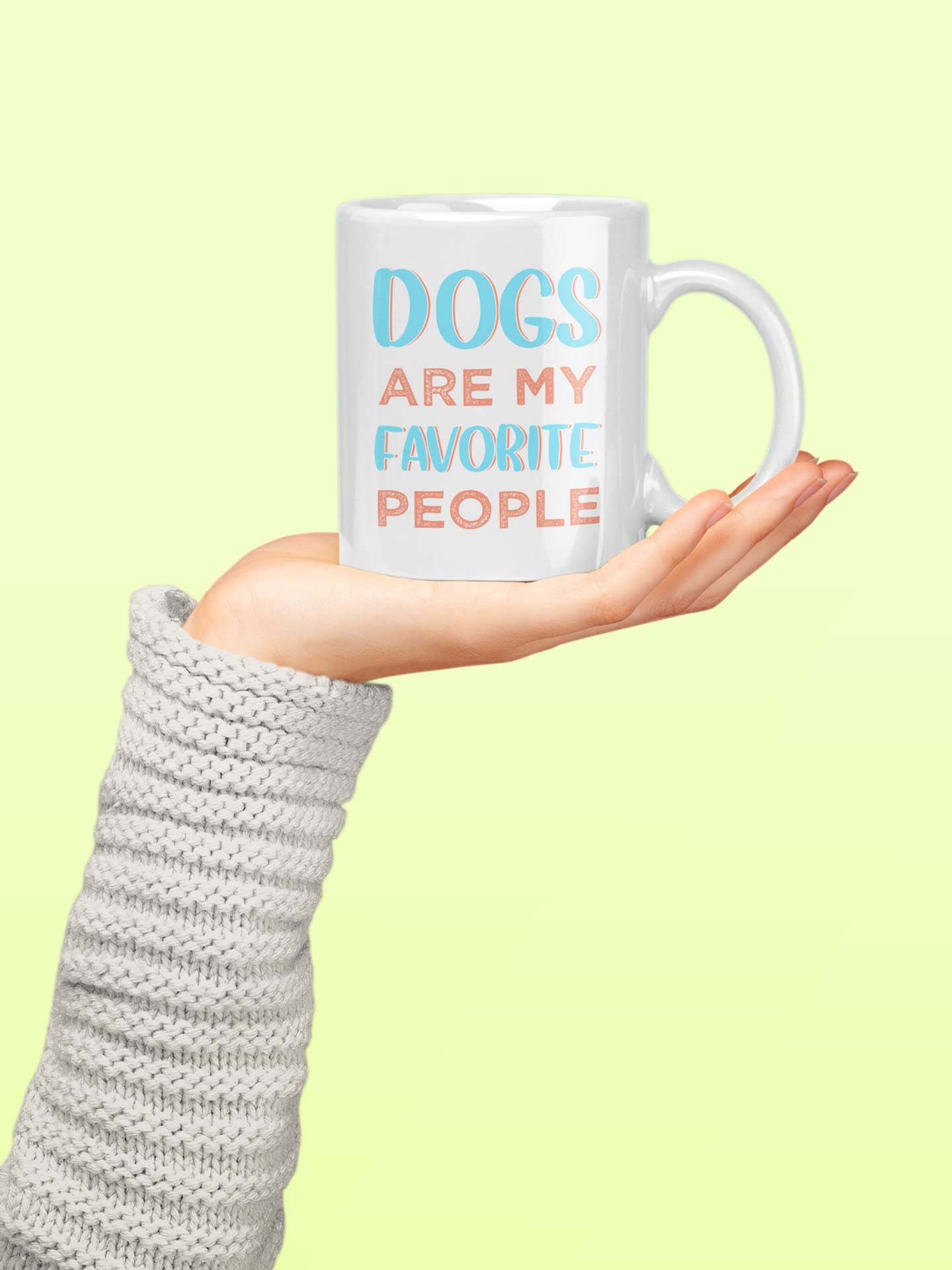 Yellow Orrange Dogs Before Dudes Printed Ceramic Coffee Mug 250 Ml 1