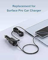 Vista 2 de Surface Pro Cargador de coche 15V2.58A Surface Car Adapter para Microsoft Surface Pro 3/Pro 4/Pro 5/Pro 6/Pro 7/Pro X Tablet, Surface Book, Surface