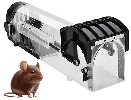 Clopic Humane Mouse Trap Cage 32 cm Rat Trap Cage for House Garden Patio, Reusable Enlarged Smart Rat Catcher is Suitable for Mice, Pets, Rodents