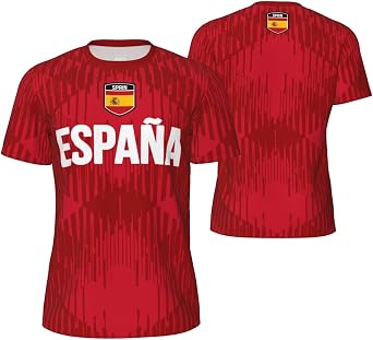 Espana Spain Flag 1 T-Shirt for Running Soccer Tennis Fitness Sports Jerseys Shirts